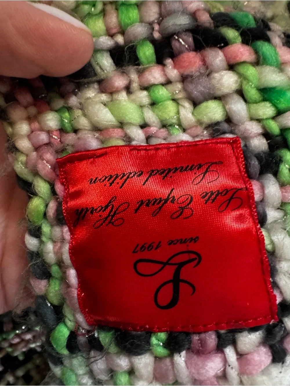 Anthropologie Multicolor Woven Scarf Limited Edition Lotte